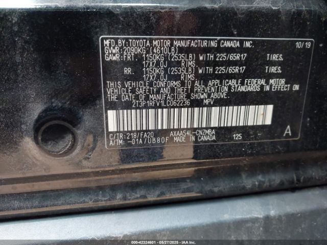 2020 TOYOTA RAV4 2T3P1RFV1LC062236 Photo 8