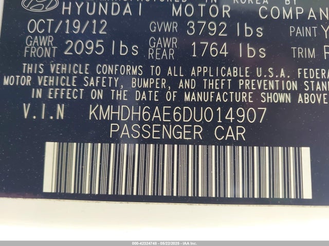 2013 HYUNDAI ELANTRA COUPE KMHDH6AE6DU014907 Photo 8