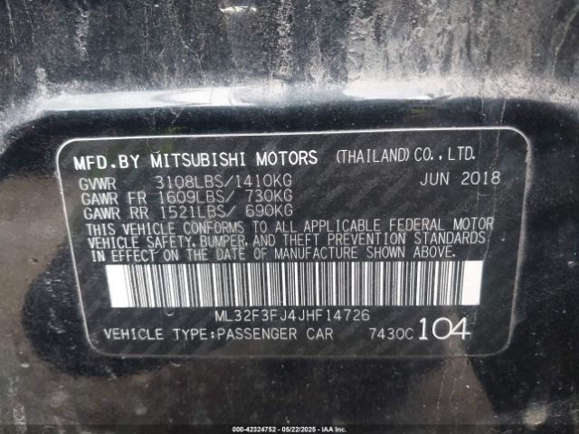 2018 MITSUBISHI MIRAGE G4 ML32F3FJ4JHF14726 Photo 8