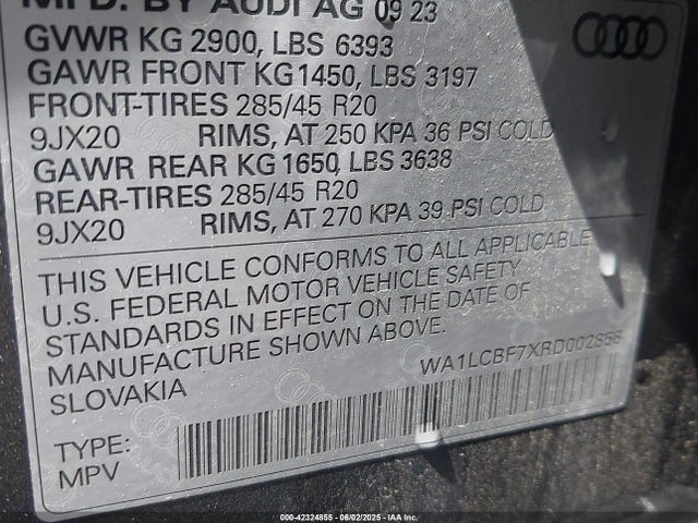 2024 AUDI Q7 WA1LCBF7XRD002858 Photo 8