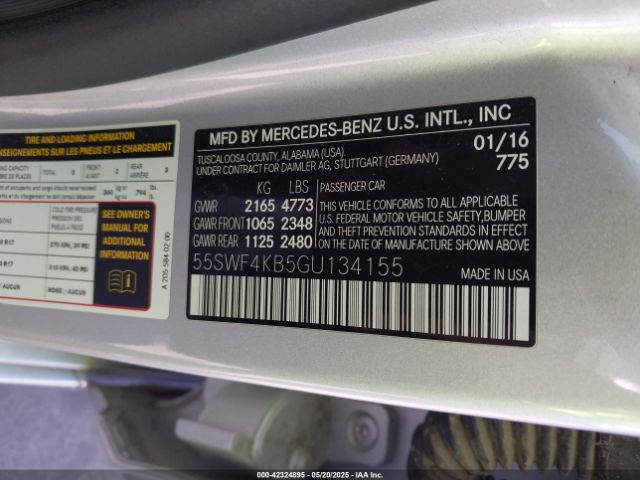 55SWF4KB5GU134155 Mercedes-Benz C 300 4matic/luxury 4matic/sport 4matic