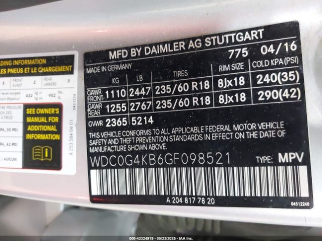 2016 MERCEDES-BENZ GLC 300 WDC0G4KB6GF098521 Photo 8