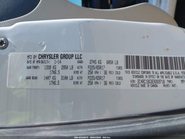 2C4RC1BG3ER269718 Chrysler 2014
