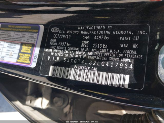 5XXGT4L32LG417934 KIA Optima S