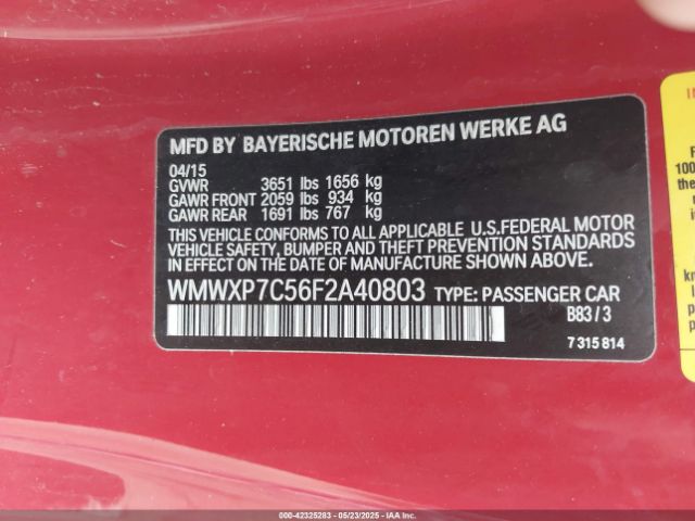 2015 MINI HARDTOP WMWXP7C56F2A40803 Photo 8