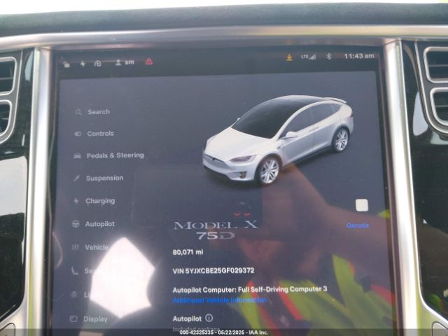 5YJXCBE25GF029372 Tesla Model X 60d/70d/75d/90d/p100d