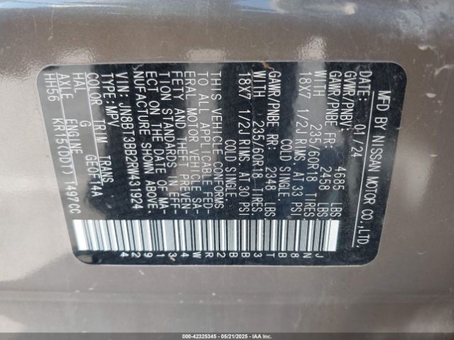 2024 NISSAN ROGUE JN8BT3BB2RW431924 Photo 8