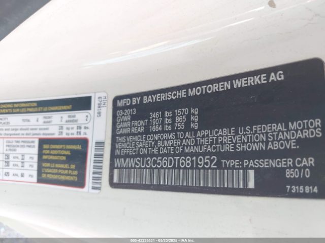 2013 MINI HARDTOP WMWSU3C56DT681952 Photo 8