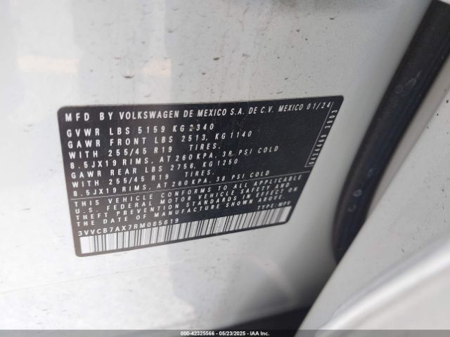 3VVCB7AX7RM085619 Volkswagen tsi