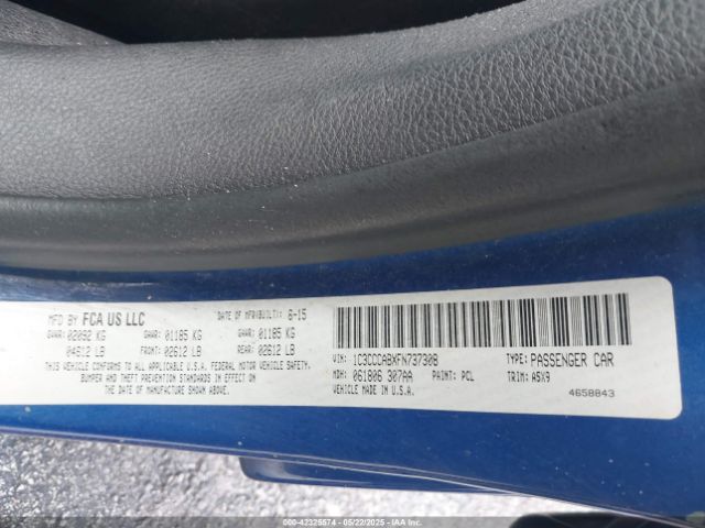 2015 CHRYSLER 200 1C3CCCABXFN737308 Photo 8