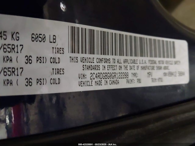 Dodge 2016 2016 2C4RDGBG0GR122288 Image 9