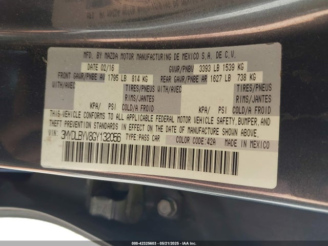 3MYDLBYV8GY132056 Toyota Yaris Premium