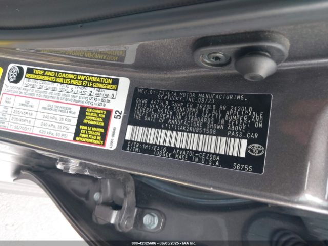 2024 TOYOTA CAMRY 4T1T11AK2RU851508 Photo 8