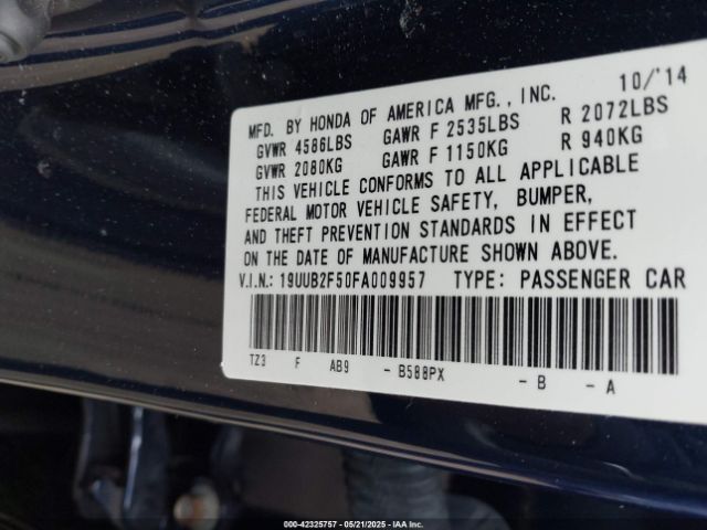 2015 ACURA TLX 19UUB2F50FA009957 Photo 8