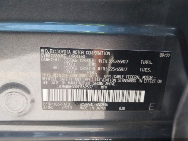 2022 TOYOTA RAV4 HYBRID JTMRWRFVXND162537 Photo 8