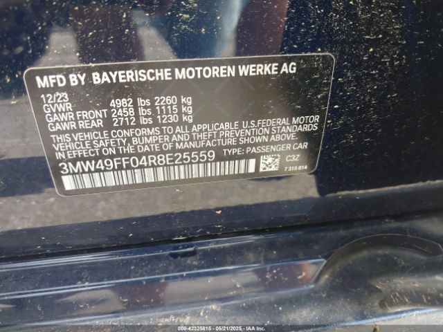 3MW49FF04R8E25559 BMW 340i