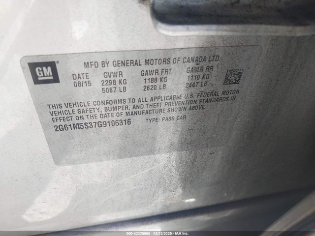 2016 CADILLAC XTS 2G61M5S37G9106316 Photo 8
