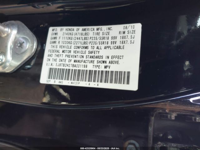 2011 ACURA RDX 5J8TB2H27BA001198 Photo 8