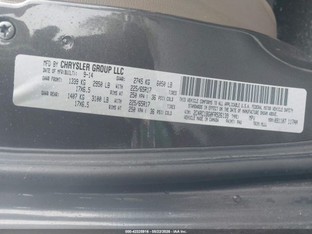 2015 CHRYSLER TOWN & COUNTRY 2C4RC1BG0FR526139 Photo 8