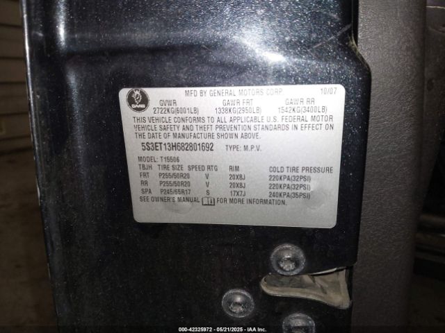 2008 SAAB 9-7X 5S3ET13H682801692 Photo 8