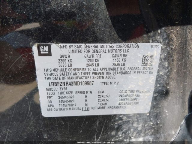 2021 BUICK ENVISION LRBFZNR43MD109987 Photo 8
