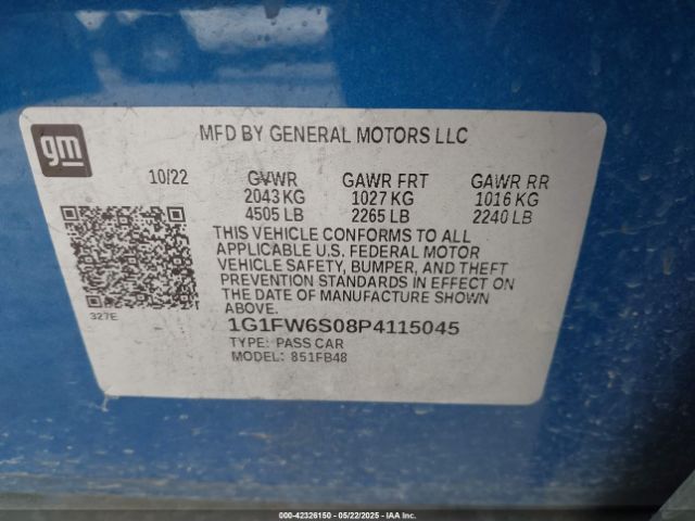2023 CHEVROLET BOLT EV 1G1FW6S08P4115045 Photo 8