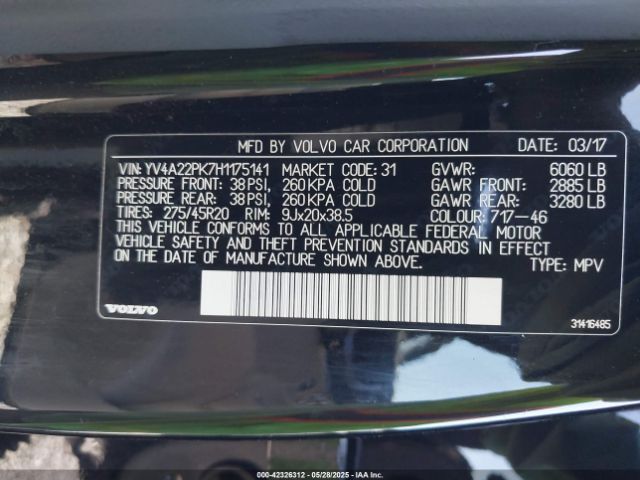 2017 VOLVO XC90 YV4A22PK7H1175141 Photo 8