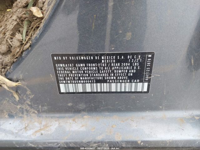 2022 VOLKSWAGEN JETTA 3VW7M7BU5NM000413 Photo 8