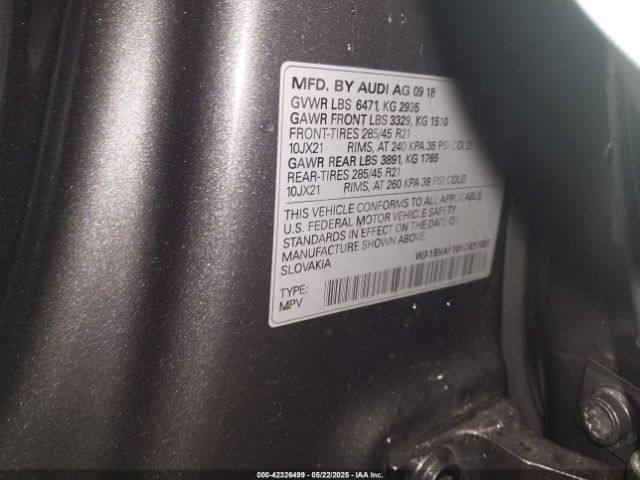 2019 AUDI Q8 WA1BVAF10KD010002 Photo 8