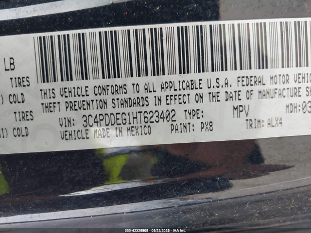 3C4PDDEG1HT623402 Dodge Journey