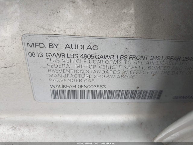2014 AUDI A4 WAUKFAFL0EN003583 Photo 8