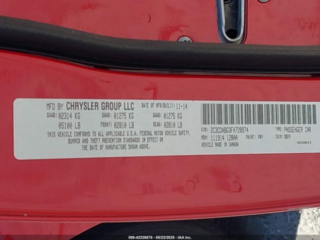 2015 DODGE CHARGER 2C3CDXBG3FH728974 Photo 8