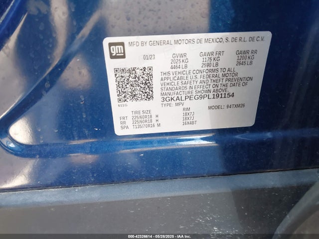 3GKALPEG9PL191154 GMC lsd