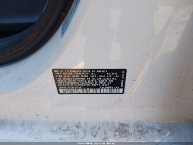 1VWBS7A31FC075721 Volkswagen Passat 1.8t Sport