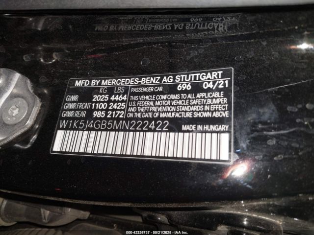 2021 MERCEDES-BENZ CLA 250 W1K5J4GB5MN222422 Photo 8
