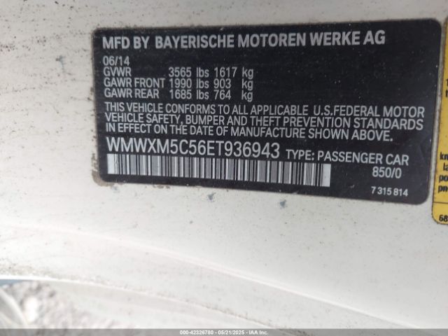 2014 MINI HARDTOP WMWXM5C56ET936943 Photo 8