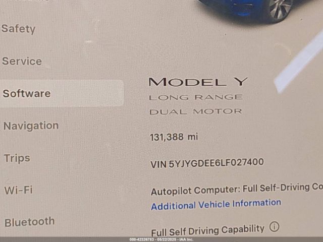 5YJYGDEE6LF027400 Tesla 2020