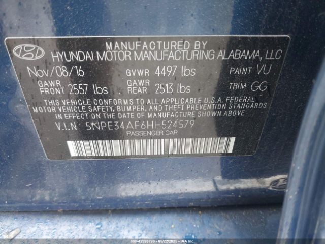 5NPE34AF6HH524579 Hyundai Sonata Sport