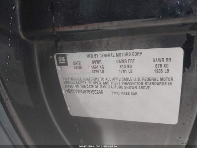 2007 CHEVROLET CORVETTE 1G1YY26U575100246 Photo 8