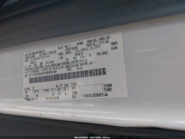 1FTYR1ZM3HKB29158 Ford Transit-250