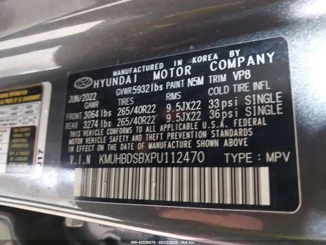 KMUHBDSBXPU112470 Genesis t-gdi theta iii