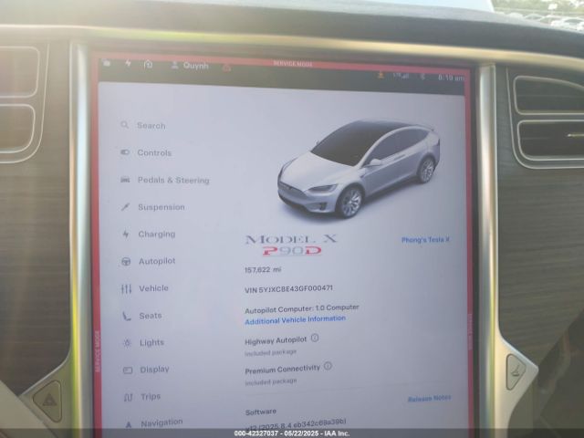 2016 TESLA MODEL X 5YJXCBE43GF000471 Photo 6