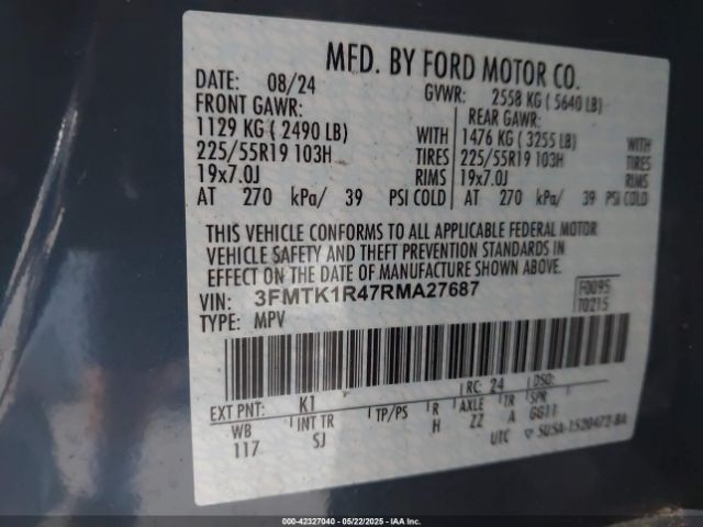 2024 FORD MUSTANG MACH-E 3FMTK1R47RMA27687 Photo 8