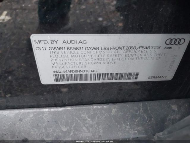 WAU44AFD6HN018343 Audi A8 L 3.0t
