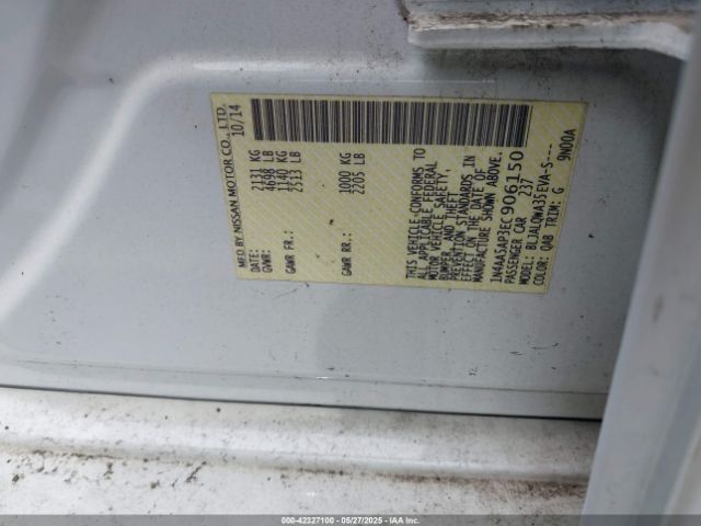 1N4AA5AP3EC906150 Nissan Maxima 3.5 S