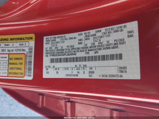 2023 FORD BRONCO 1FMDE5AH6PLB24542 Photo 8