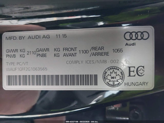 2016 AUDI S3 WAUF1GFF2G1063565 Photo 8
