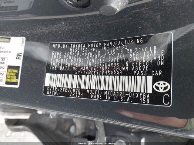 Toyota m20a-fks 2023 5YFT4MCE4PP158891 Image 9