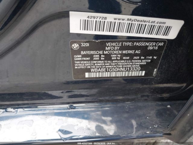 WBA8E1G50HNU13320 BMW 320i