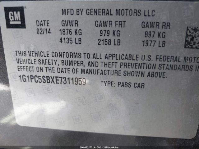 1G1PC5SBXE7311959 Chevrolet LUV